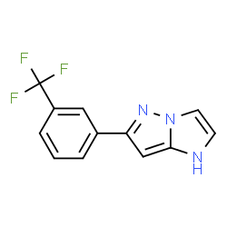 ChemSpider 2D Image | 6-[3-(Trifluoromethyl)phenyl]-1H-imidazo[1,2-b]pyrazole | C12H8F3N3
