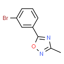 ChemSpider 2D Image | 5-(3-Bromophenyl)-3-methyl-1,2,4-oxadiazole | C9H7BrN2O
