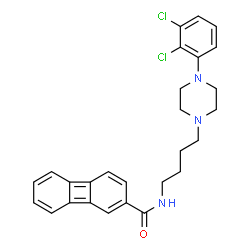ChemSpider 2D Image | N-{4-[4-(2,3-Dichlorophenyl)-1-piperazinyl]butyl}-2-biphenylenecarboxamide | C27H27Cl2N3O