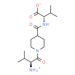 ChemSpider 2D Image | (2S)-2-[({1-[(2S)-2-Ammonio-3-methylbutanoyl]-4-piperidinyl}carbonyl)amino]-3-methylbutanoate | C16H29N3O4