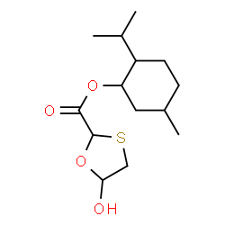 ChemSpider 2D Image | 2-Isopropyl-5-methylcyclohexyl 5-hydroxy-1,3-oxathiolane-2-carboxylate | C14H24O4S