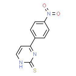 ChemSpider 2D Image | 4-(4-Nitrophenyl)pyrimidine-2-thiol | C10H7N3O2S