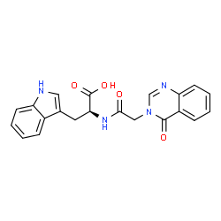 ChemSpider 2D Image | N-[(4-Oxo-3(4H)-quinazolinyl)acetyl]-L-tryptophan | C21H18N4O4