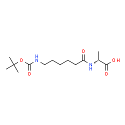 ChemSpider 2D Image | N-[6-({[(2-Methyl-2-propanyl)oxy]carbonyl}amino)hexanoyl]-D-alanine | C14H26N2O5