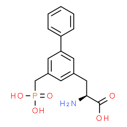 ChemSpider 2D Image | (2S)-2-Amino-3-[5-(phosphonomethyl)-3-biphenylyl]propanoic acid | C16H18NO5P