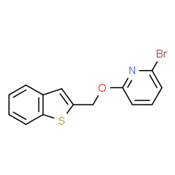 ChemSpider 2D Image | 2-(1-Benzothiophen-2-ylmethoxy)-6-bromopyridine | C14H10BrNOS