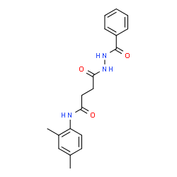 ChemSpider 2D Image | 4-(2-Benzoylhydrazino)-N-(2,4-dimethylphenyl)-4-oxobutanamide | C19H21N3O3