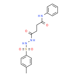 ChemSpider 2D Image | 4-{2-[(4-Methylphenyl)sulfonyl]hydrazino}-4-oxo-N-phenylbutanamide | C17H19N3O4S