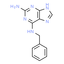 ChemSpider 2D Image | N~6~-Benzyl-3H-purine-2,6-diamine | C12H12N6