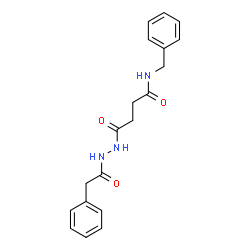 ChemSpider 2D Image | N-Benzyl-4-oxo-4-[2-(phenylacetyl)hydrazino]butanamide | C19H21N3O3