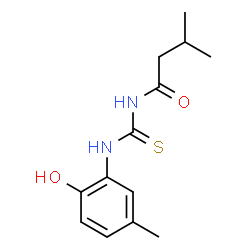 ChemSpider 2D Image | N-[(2-Hydroxy-5-methylphenyl)carbamothioyl]-3-methylbutanamide | C13H18N2O2S