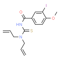 ChemSpider 2D Image | N-(Diallylcarbamothioyl)-3-iodo-4-methoxybenzamide | C15H17IN2O2S