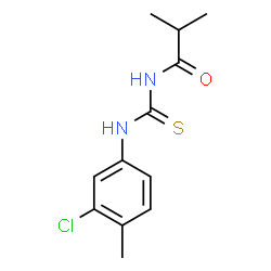 ChemSpider 2D Image | N-[(3-Chloro-4-methylphenyl)carbamothioyl]-2-methylpropanamide | C12H15ClN2OS