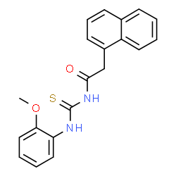 ChemSpider 2D Image | N-[(2-Methoxyphenyl)carbamothioyl]-2-(1-naphthyl)acetamide | C20H18N2O2S