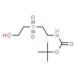 ChemSpider 2D Image | 2-Methyl-2-propanyl {2-[(2-hydroxyethyl)sulfonyl]ethyl}carbamate | C9H19NO5S