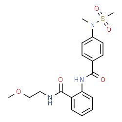 ChemSpider 2D Image | N-(2-Methoxyethyl)-2-({4-[methyl(methylsulfonyl)amino]benzoyl}amino)benzamide | C19H23N3O5S