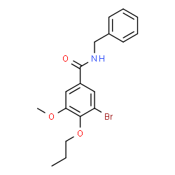 ChemSpider 2D Image | N-Benzyl-3-bromo-5-methoxy-4-propoxybenzamide | C18H20BrNO3