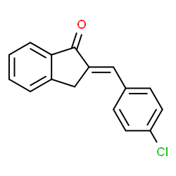 ChemSpider 2D Image | (2E)-2-(4-Chlorobenzylidene)-1-indanone | C16H11ClO