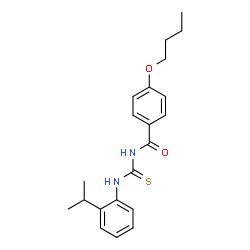 ChemSpider 2D Image | 4-Butoxy-N-[(2-isopropylphenyl)carbamothioyl]benzamide | C21H26N2O2S
