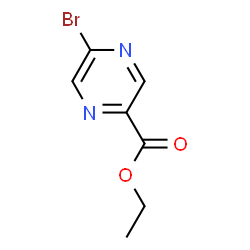 ChemSpider 2D Image | Ethyl 5-bromo-2-pyrazinecarboxylate | C7H7BrN2O2