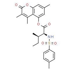 ChemSpider 2D Image | 3,4,7-Trimethyl-2-oxo-2H-chromen-5-yl N-[(4-methylphenyl)sulfonyl]-L-alloisoleucinate | C25H29NO6S