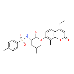 ChemSpider 2D Image | 4-Ethyl-8-methyl-2-oxo-2H-chromen-7-yl N-[(4-methylphenyl)sulfonyl]-L-leucinate | C25H29NO6S