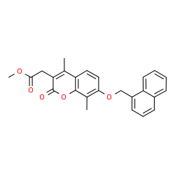 ChemSpider 2D Image | Methyl [4,8-dimethyl-7-(1-naphthylmethoxy)-2-oxo-2H-chromen-3-yl]acetate | C25H22O5