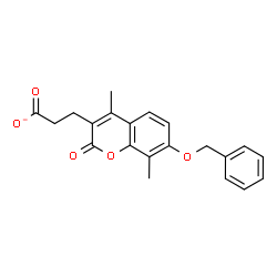 ChemSpider 2D Image | 3-[7-(Benzyloxy)-4,8-dimethyl-2-oxo-2H-chromen-3-yl]propanoate | C21H19O5