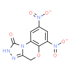 ChemSpider 2D Image | 6,8-Dinitro-2,4-dihydro-1H-[1,2,4]triazolo[3,4-c][1,4]benzoxazin-1-one | C9H5N5O6