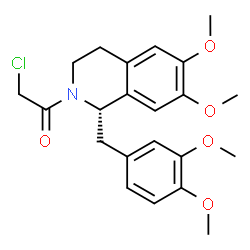 ChemSpider 2D Image | 2-Chloro-1-[(1S)-1-(3,4-dimethoxybenzyl)-6,7-dimethoxy-3,4-dihydro-2(1H)-isoquinolinyl]ethanone | C22H26ClNO5