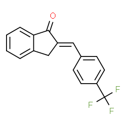 ChemSpider 2D Image | (2E)-2-[4-(Trifluoromethyl)benzylidene]-1-indanone | C17H11F3O