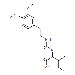 ChemSpider 2D Image | (2S,3R)-2-({[2-(3,4-Dimethoxyphenyl)ethyl]carbamoyl}amino)-3-methylpentanoate | C17H25N2O5
