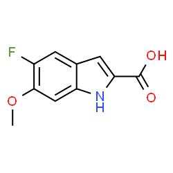 ChemSpider 2D Image | 5-Fluoro-6-methoxy-1H-indole-2-carboxylic acid | C10H8FNO3