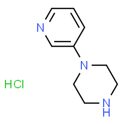 ChemSpider 2D Image | 1-(Pyridin-3-yl)piperazine hydrochloride | C9H14ClN3
