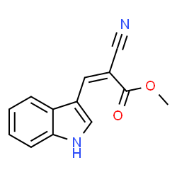 ChemSpider 2D Image | Methyl (2Z)-2-cyano-3-(1H-indol-3-yl)acrylate | C13H10N2O2