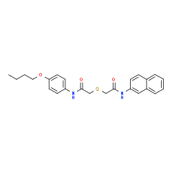 ChemSpider 2D Image | 2-({2-[(4-Butoxyphenyl)amino]-2-oxoethyl}sulfanyl)-N-(2-naphthyl)acetamide | C24H26N2O3S