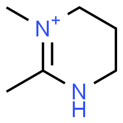 ChemSpider 2D Image | 1,2-Dimethyl-3,4,5,6-tetrahydropyrimidin-1-ium | C6H13N2