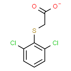 ChemSpider 2D Image | [(2,6-Dichlorophenyl)sulfanyl]acetate | C8H5Cl2O2S