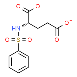 ChemSpider 2D Image | (2S)-2-[(Phenylsulfonyl)amino]pentanedioate | C11H11NO6S