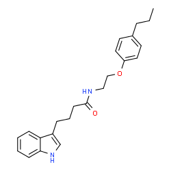 ChemSpider 2D Image | 4-(1H-Indol-3-yl)-N-[2-(4-propylphenoxy)ethyl]butanamide | C23H28N2O2