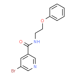 ChemSpider 2D Image | 5-Bromo-N-(2-phenoxyethyl)nicotinamide | C14H13BrN2O2