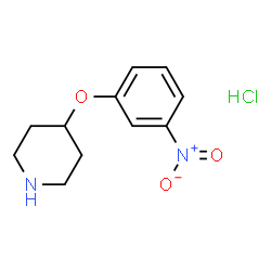 ChemSpider 2D Image | 4-(3-Nitrophenoxy)piperidine hydrochloride (1:1) | C11H15ClN2O3