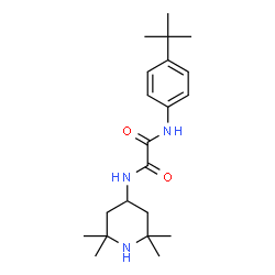 ChemSpider 2D Image | N-[4-(2-Methyl-2-propanyl)phenyl]-N'-(2,2,6,6-tetramethyl-4-piperidinyl)ethanediamide | C21H33N3O2
