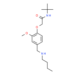 ChemSpider 2D Image | 2-{4-[(Butylamino)methyl]-2-methoxyphenoxy}-N-(2-methyl-2-propanyl)acetamide | C18H30N2O3