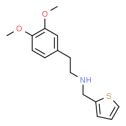 ChemSpider 2D Image | 2-(3,4-Dimethoxyphenyl)-N-(2-thienylmethyl)ethanamine | C15H19NO2S