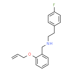 ChemSpider 2D Image | N-[2-(Allyloxy)benzyl]-2-(4-fluorophenyl)ethanamine | C18H20FNO