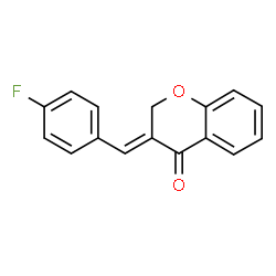 ChemSpider 2D Image | (3E)-3-(4-Fluorobenzylidene)-2,3-dihydro-4H-chromen-4-one | C16H11FO2