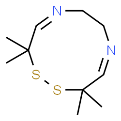 ChemSpider 2D Image | (4Z,8Z)-3,3,10,10-Tetramethyl-3,6,7,10-tetrahydro-1,2,5,8-dithiadiazecine | C10H18N2S2