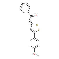 ChemSpider 2D Image | (2Z)-2-[5-(4-Methoxyphenyl)-3H-1,2-dithiol-3-ylidene]-1-phenylethanone | C18H14O2S2