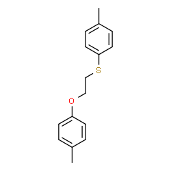 ChemSpider 2D Image | 1-Methyl-4-{[2-(4-methylphenoxy)ethyl]sulfanyl}benzene | C16H18OS